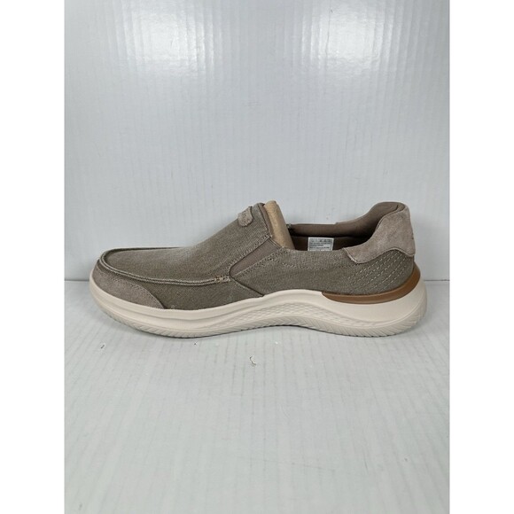 Size 9 SKECHERS Hasting-Vigo 205366 Taupe Relaxed Fit Sneaker Shoes Slip On NEW main image 7